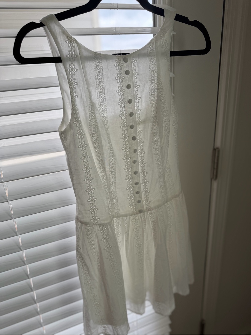 Altar'd State White Eyelet Drop-Waist Dress